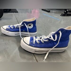 Blue Converse Platform High-Top Sneakers